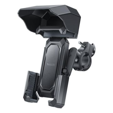 Yesido C331 Bicycle Phone Holder, 360 Adjustment, Mechanical Lock, Black - 1