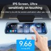 Yesido KM24 9.66" HD CarPlay Rearview Mirror Dash Cam - Black - 4