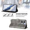 Realme 14 5G/14T 5G Retro Leather Phone Case - Grey, Global Line Splicing - 3