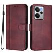Realme 14 5G/14T 5G Retro Leather Phone Case - Wine Red - 2