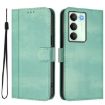Realme V70/C75 5G Retro Leather Phone Case, Mint, Line Splicing Buckle - 2