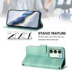 Realme V70/C75 5G Retro Leather Phone Case, Mint, Line Splicing Buckle - 3
