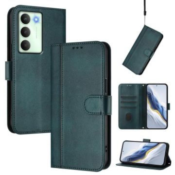 Realme V70/C75 5G Retro Leather Phone Case - Dark Green - 1