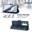 Realme V70/C75 5G Retro Leather Phone Case, Dark Blue, Line Splicing - 3