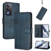 OPPO A5 5G Retro Leather Phone Case, Dark Blue, Global Line Splicing - 1