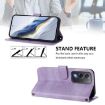 OPPO A5 5G Retro Leather Phone Case, Purple - Global Line Splicing Buckle - 3