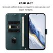 OPPO A5x 5G/4G Retro Leather Phone Case - Dark Green Splicing Buckle - 4