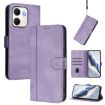 OPPO A5x 5G/4G Retro Leather Phone Case, Purple - Global Line Splicing - 1