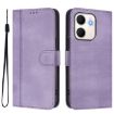 OPPO A5x 5G/4G Retro Leather Phone Case, Purple - Global Line Splicing - 2