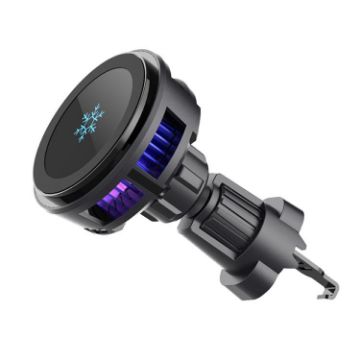 Q7 RGB 15W Car Wireless Charger Phone Holder - Black, Heat Dissipation - 1