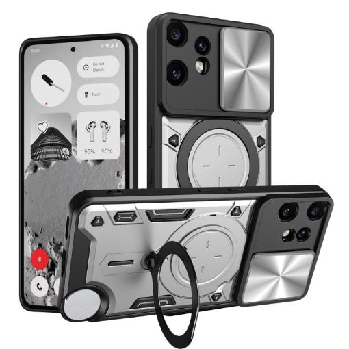 Nothing CMF Phone 2 Pro Case - CD Texture, Sliding Camshield, Magnetic Holder - 1