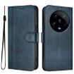 Xiaomi 14 Ultra 5G Retro Leather Phone Case - Dark Blue Splicing Buckle - 2