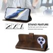 Xiaomi Civi 5 Pro 5G Retro Leather Phone Case, Brown, Line Splicing - 3