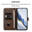 Xiaomi Civi 5 Pro 5G Retro Leather Phone Case, Brown, Line Splicing - 4