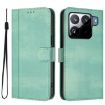 Xiaomi 15S Pro 5G Retro Leather Phone Case, Mint, Line Splicing Buckle - 2