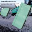 Xiaomi 15S Pro 5G Retro Leather Phone Case, Mint, Line Splicing Buckle - 7