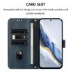 Xiaomi 15S Pro 5G Retro Leather Phone Case - Dark Blue Splicing Buckle - 4