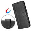 Vivo S30 Pro Mini Retro Leather Phone Case - Black, Line Splicing Buckle - 5