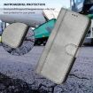 Vivo S30 Pro Mini Retro Leather Phone Case, Grey - Line Splicing Buckle - 7