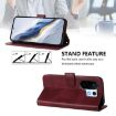Vivo S30 Pro Mini Retro Leather Phone Case, Wine Red, Line Splicing - 3