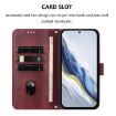 Vivo S30 Retro Leather Phone Case, Wine Red, Line Splicing Buckle - 4