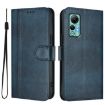Ulefone Note 14 Retro Leather Phone Case, Dark Blue, Line Splicing Buckle - 2