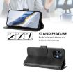Ulefone Note 16 Pro Retro Leather Phone Case - Black, Line Splicing Buckle - 4