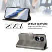 Ulefone Note 17 Pro Retro Leather Phone Case, Grey, Line Splicing Buckle - 4