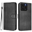 Ulefone Note 20 Pro Retro Leather Phone Case - Black, Line Splicing Buckle - 2