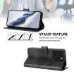 Ulefone Note 20 Pro Retro Leather Phone Case - Black, Line Splicing Buckle - 4