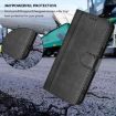 Ulefone Note 20 Pro Retro Leather Phone Case - Black, Line Splicing Buckle - 7