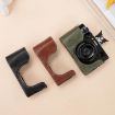 FUJIFILM X100VI Buffalo Texture PU Leather Camera Case with Strap Coffee - 2
