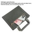 iPad Pro 13 2024 Grey Retro Leather Tablet Case with Zipper Handle - 4