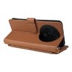 TCL 605/60 SE Leather Phone Case with 6-Card Slots & Wrist Strap - Brown - 7