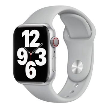 Light Grey Silicone Sports Band for Apple Watch 46/49/45/44mm - 1
