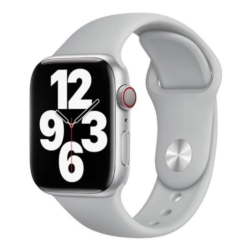 Light Grey Silicone Sports Band for Apple Watch 46/49/45/44mm - 1