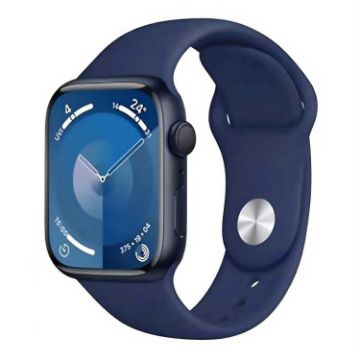 Apple Watch Band 42/41/40/38mm Dark Blue Silicone Sports Strap - 1