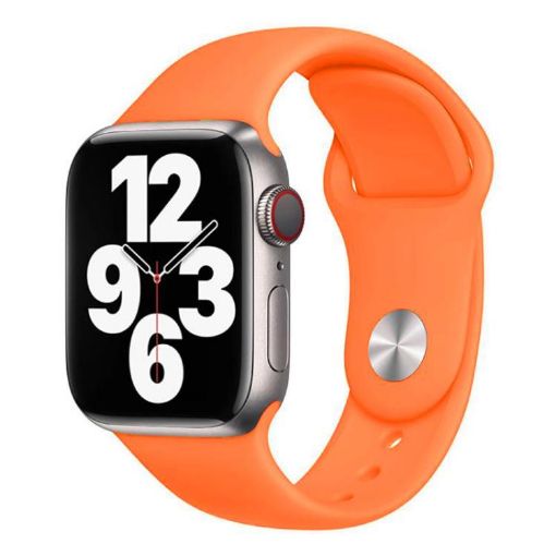 Orange Silicone Sports Watch Band for Apple Watch 42mm/41mm/40mm/38mm - 1