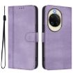 Huawei nova 14 Retro Leather Phone Case, Purple Line Splicing Buckle - 2