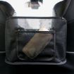 Black Car Seat Hanging Storage Bag with Pocket - Compact Organizer - 1