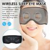 Detachable Bluetooth Smart Eye Mask - VG014 Gray Sleep & Travel Nap Mask - 6