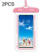 Transparent Waterproof Cell Phone Case Bag - 2 PCS Macaron Red - 1