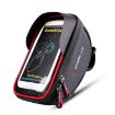 WHEEL UP Black & Red Anti-Splash Bicycle Phone Bag - Handlebar/Mountain Bike - 1