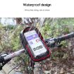 WHEEL UP Black & Red Anti-Splash Bicycle Phone Bag - Handlebar/Mountain Bike - 8