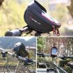 WHEEL UP Black & Red Anti-Splash Bicycle Phone Bag - Handlebar/Mountain Bike - 9