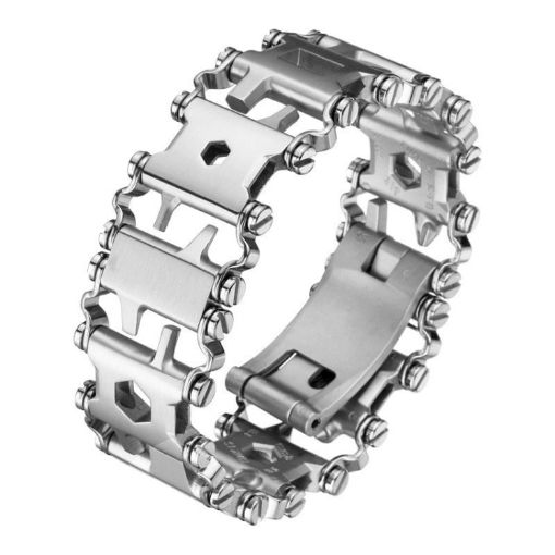 Multifunctional Stainless Steel Outdoor Survival Bracelet for Men - Silver - 1