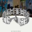 Multifunctional Stainless Steel Outdoor Survival Bracelet for Men - Silver - 5