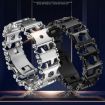 Multifunctional Stainless Steel Outdoor Survival Bracelet for Men - Silver - 9