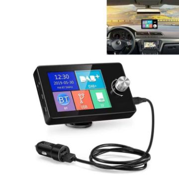 Car DAB+ Digital Receiver, 2.8" Color Screen, FM Forwarding, AUX Output - 1