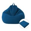 Blue Lazy Sofa Bean Bag Chair Fabric Cover, 70x80cm Size - 1